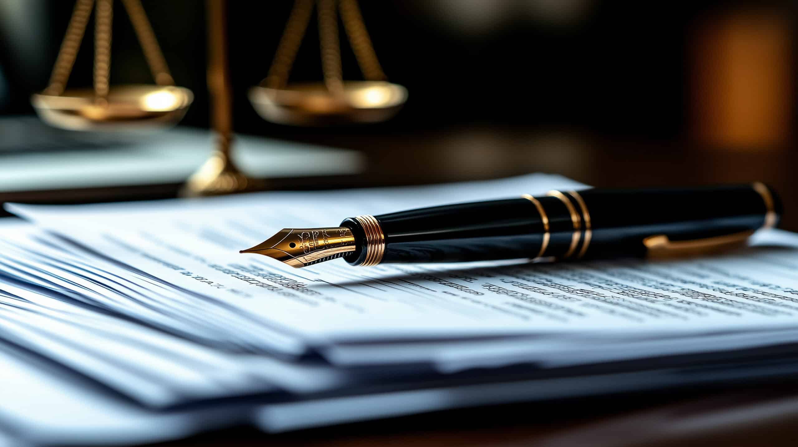 banner for law firm, pen lies on a sheet of paper, photorealistic rendering How Mississippi Courts Interpret Ambiguous Contract Language in Commercial Disputes
